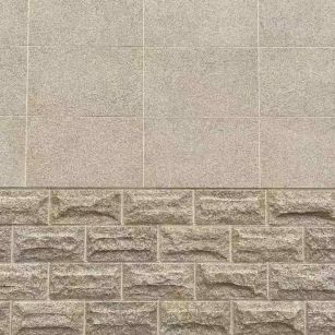 庆阳 黄金麻自然面蘑菇石配荔枝面干挂