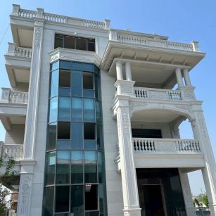 庆阳 白麻花岗岩别墅外墙干挂效果展示