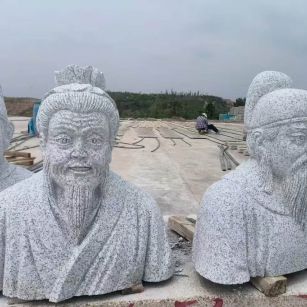 庆阳 白麻花岗岩石材人物立体雕刻