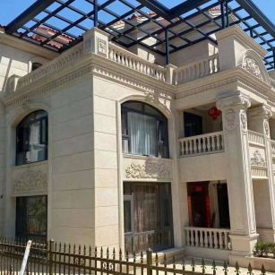 庆阳 黄金麻花岗岩荔枝面别墅外墙干挂