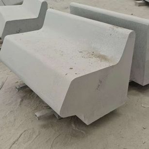 庆阳 芝麻白花岗岩异形坐凳，石凳