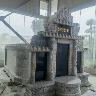 庆阳 芝麻白墓碑效果展示图