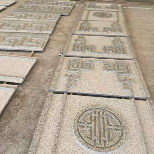 庆阳 白麻花岗岩外墙立面雕刻板