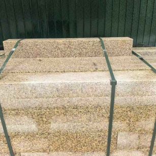 庆阳 黄金麻花岗岩石材机切面栏杆料半成品