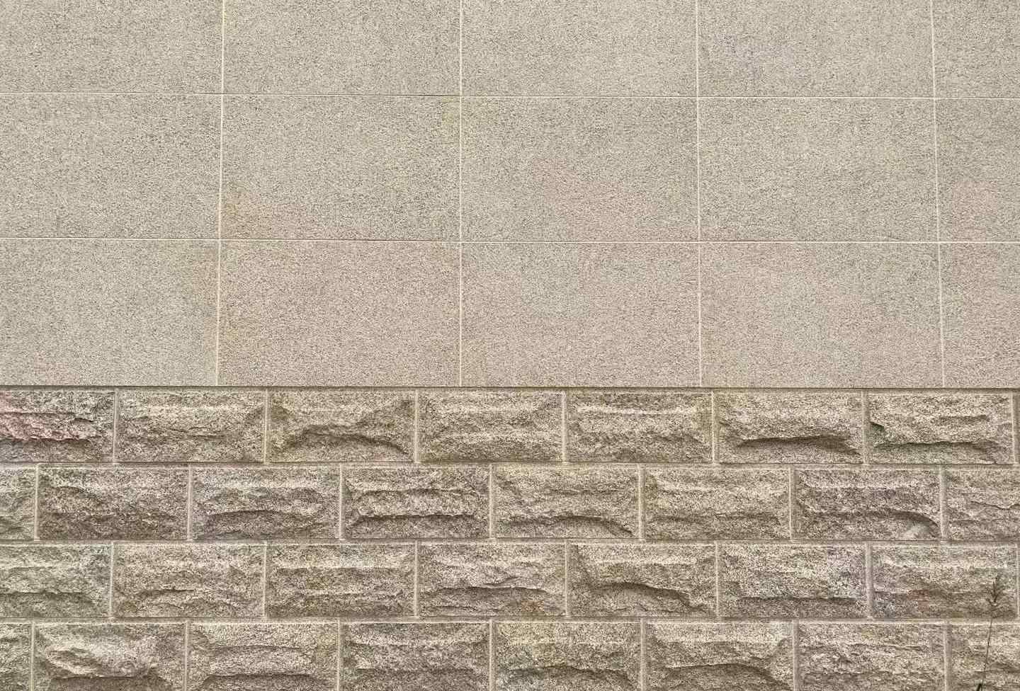 庆阳 黄金麻自然面蘑菇石配荔枝面干挂