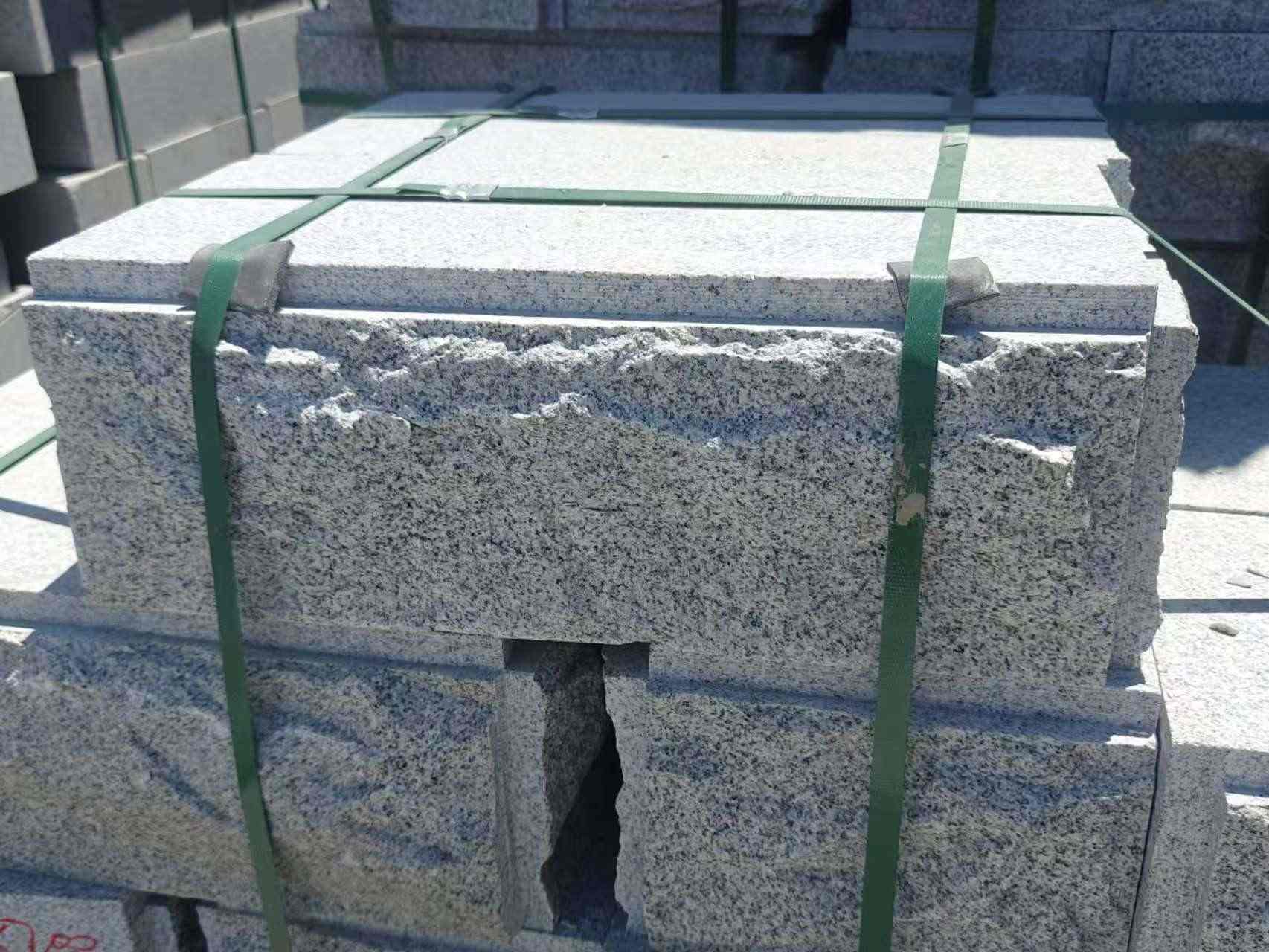 庆阳 芝麻白花岗岩自然面成品