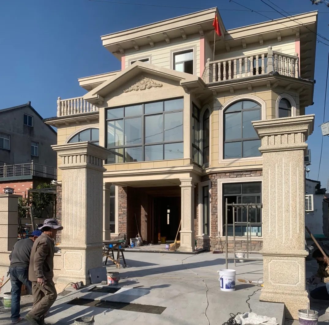 庆阳 黄金麻花岗岩荔枝面别墅外墙干挂私家专属