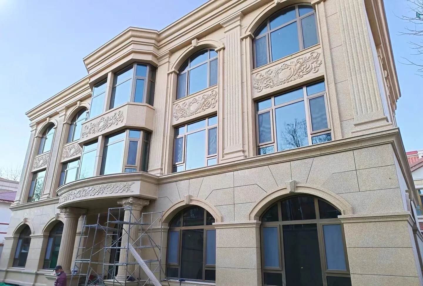 庆阳 黄金麻花岗岩别墅外墙干挂