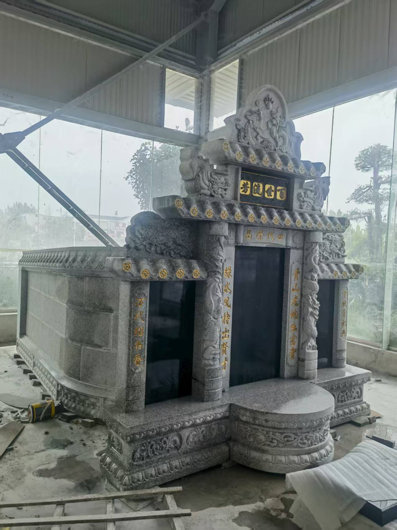 庆阳 芝麻白墓碑效果展示图